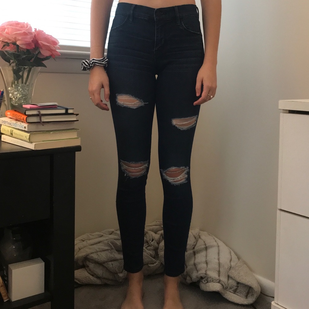 PacSun Ripped Dark Blue Jeans